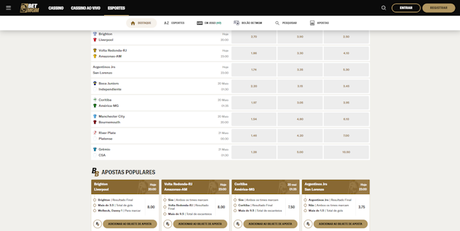 Palpites bets hoje